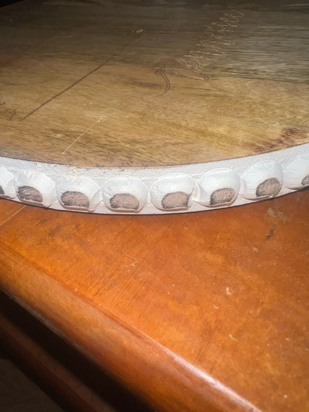 Mary Square Tennessee Beaded Round Cutting Board